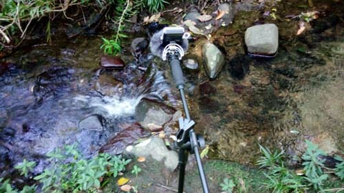 Recording a creek