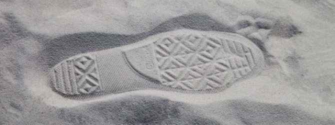 Footstep in sand