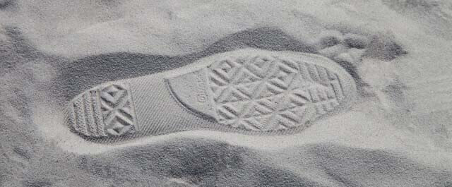 Footstep in sand