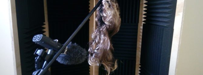 Recording hair cutting sound effects