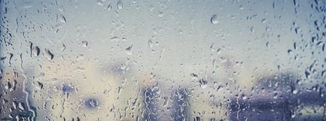 Raindrops on window