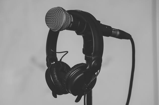 Microphone and headphones