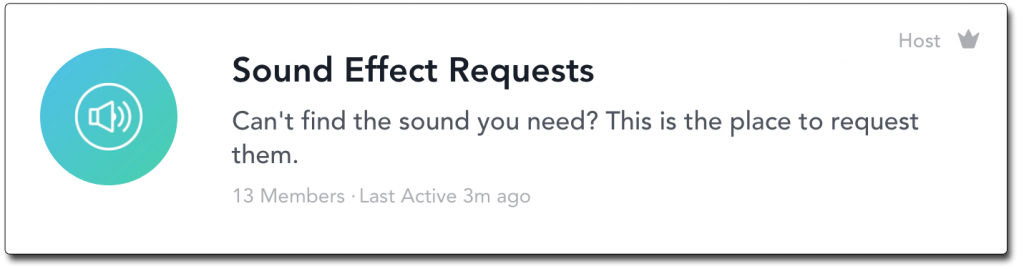 Sound Effects Request Group