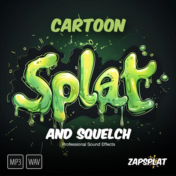 Cartoon splat and squelch sound effects