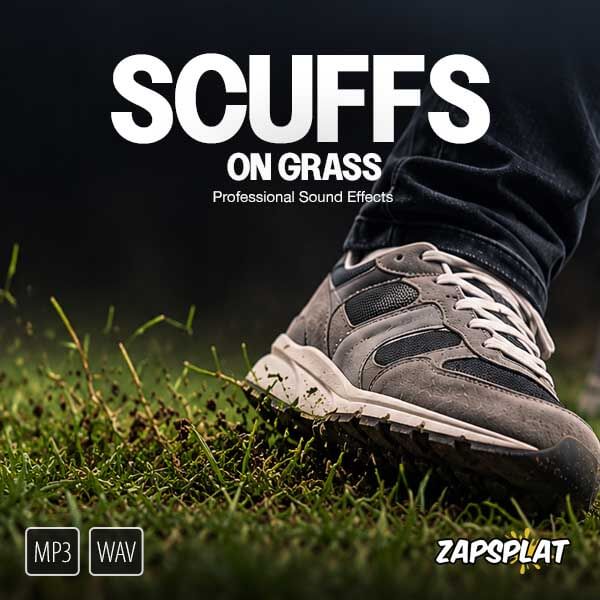 Footstep scuffs on grass sound effects pack