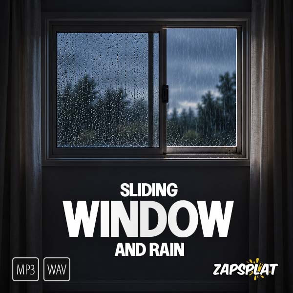 Sliding window and rain sound effects pack